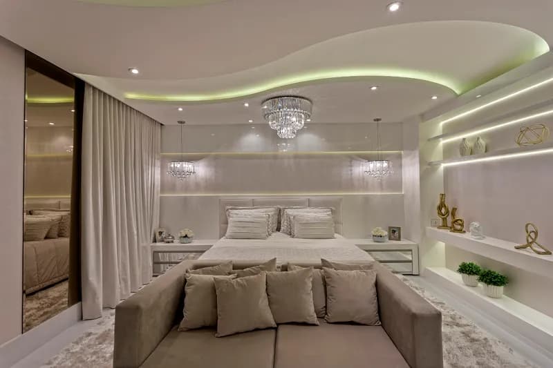 Decoração Contemporânea na suíte máster