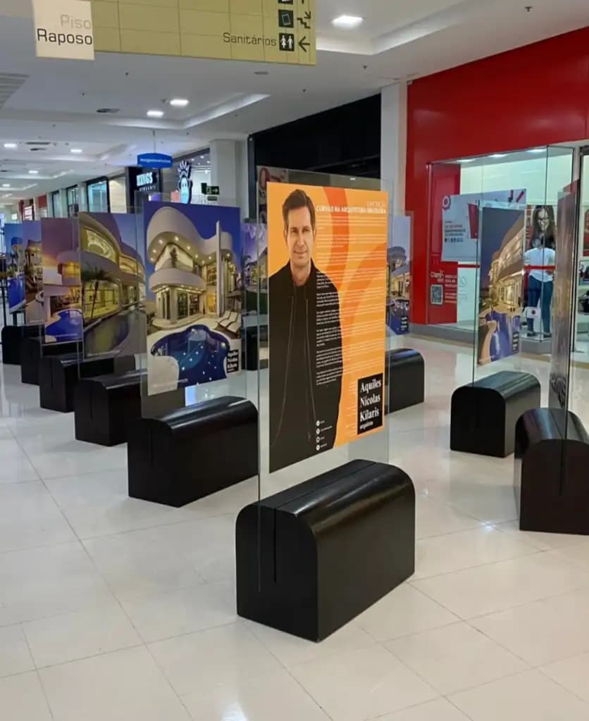 Exposição Curvas na Arquitetura Brasileira começa o ano no Raposo Shopping