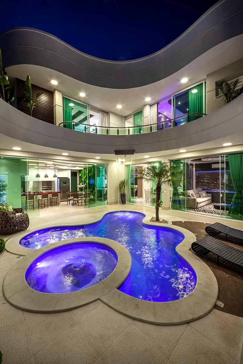 Lazer contemporâneo da Casa Diamante