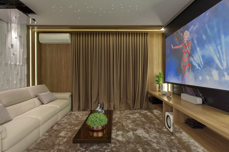 Home theater da Casa Paraíso