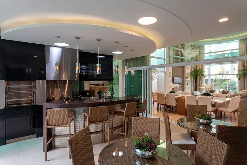 Gourmet da Casa Paulínia – arquitetura das curvas