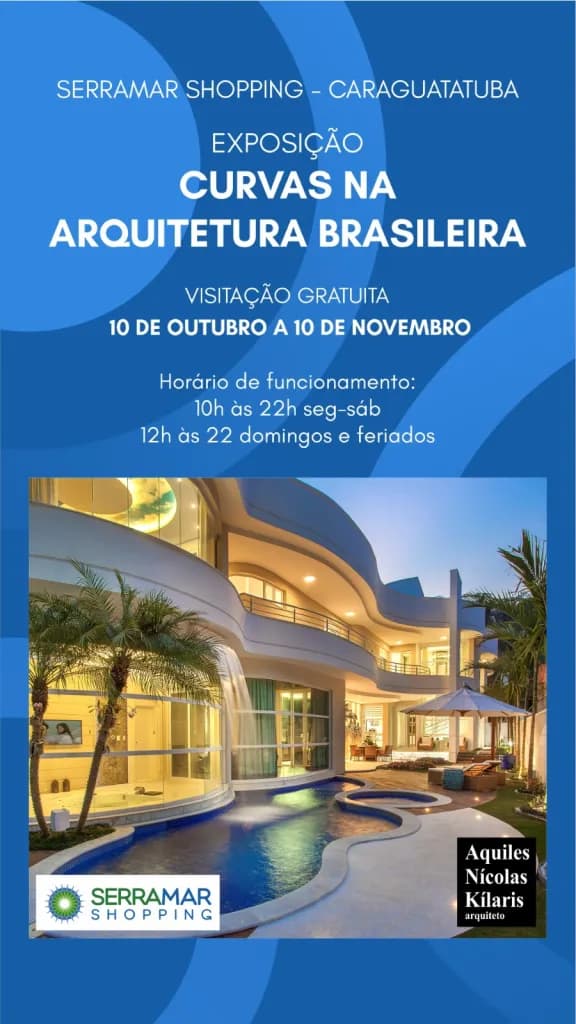 Litoral recebe exposição Curvas na Arquitetura Brasileirara