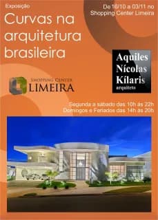 Exposição Curvas na Arquitetura Brasileira no Shopping Center Limeira
