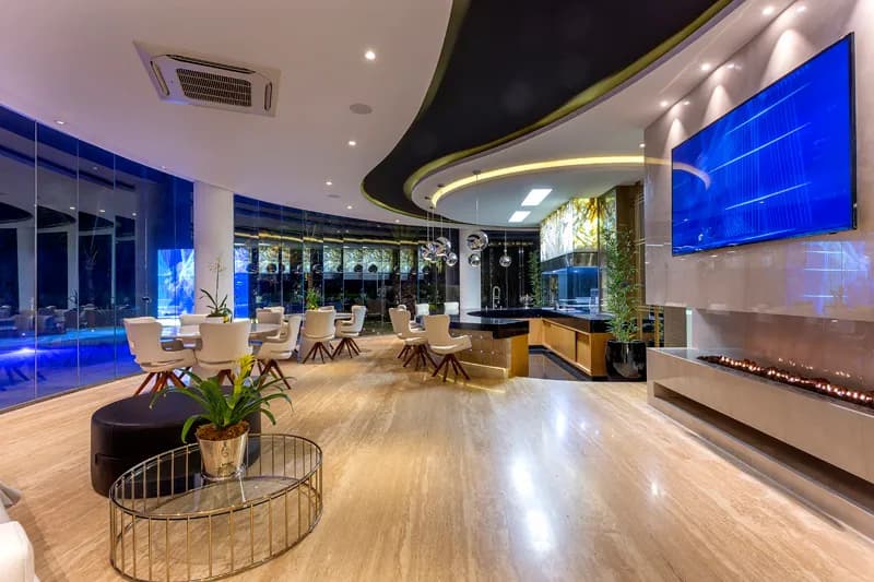 Lareira para aquecer – arquitetura de interiores